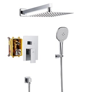 2 Function 10-inch Wall Mounted Dual Shower Heads Shower System - Bed ...