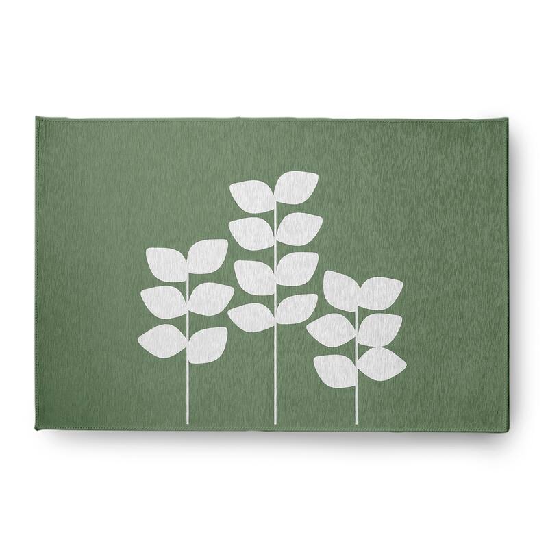 Simple Stems Spring Chenille Indoor/Outdoor Rug - Muted Green - 4' x 6'