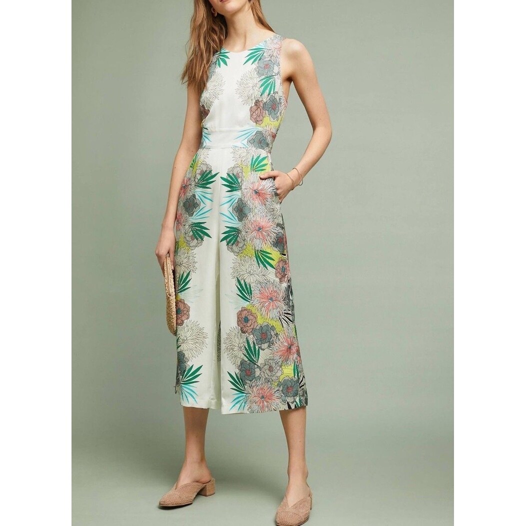 anthropologie metallic jumpsuit