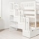 preview thumbnail 9 of 17, Full Over Full Bunk Bed with Storage Drawers and Shelves, Convertible Staircase Bunk Beds with Guardrails,No Box Spring Required