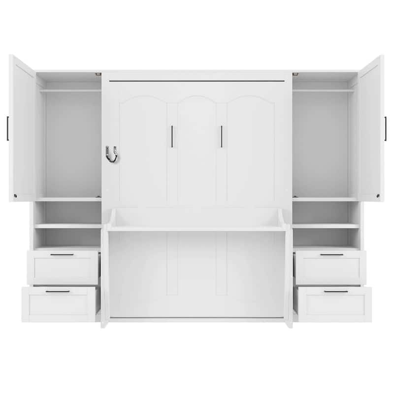 Full Size Murphy Bed Wall Bed with Closet
