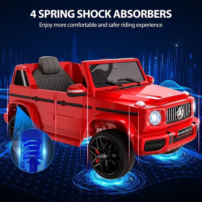 12V Kids Ride On Car, Hetoy Licensed Mercedes-Benz G63 Electric Car Battery Powered w/Parent Remote Control