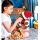preview thumbnail 6 of 4, DolliBu Santa Brown Sitting Moose Stuffed Animal Toy with Santa Outfit - 10 inches