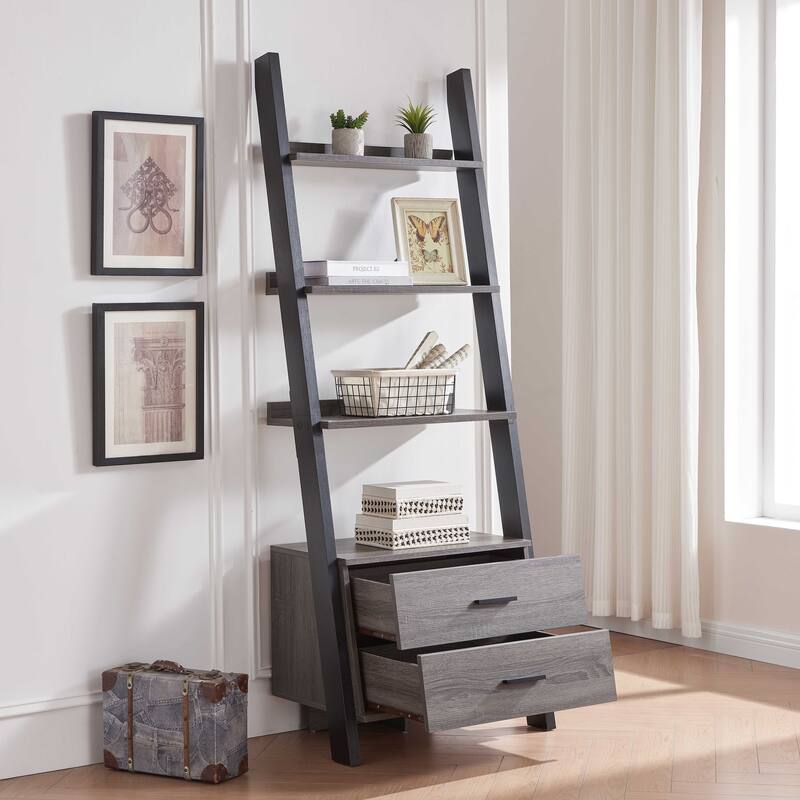 Two drawer ladder bookcase