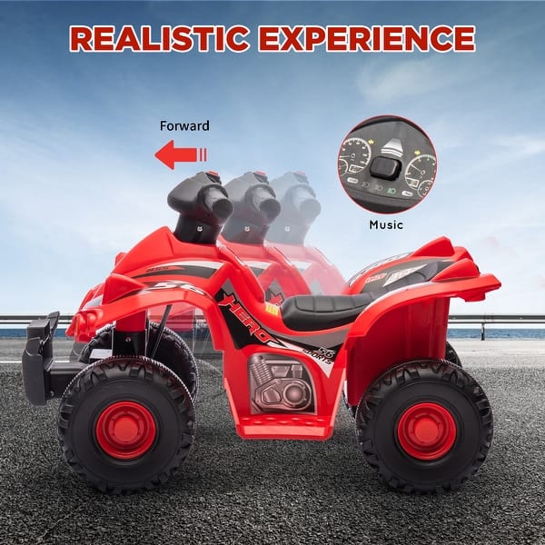 Kids Atv 6V Ride On Toy, Wheeler With Max Speed, Wear
