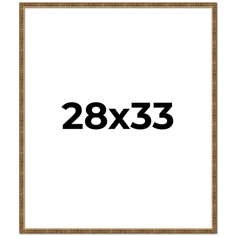 28x33 Frame Gold Kingsley Distressed Solid Wood Picture Frame Width