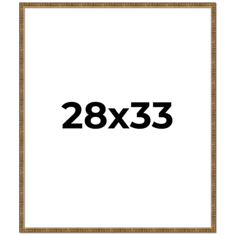 28x33 Frame Gold Solid Wood Picture Frame - Complete Modern Photo