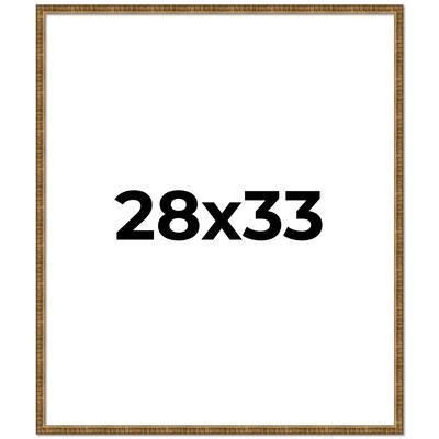 28x33 Frame Gold Solid Wood Picture Frame - Complete Modern Photo