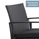 preview thumbnail 9 of 8, 3 Pieces Outdoor Patio Wicker Conversation Sets with Coffee Table