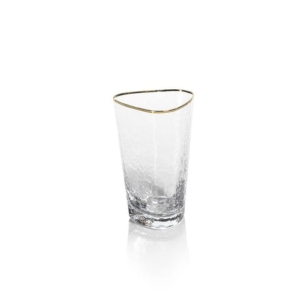 Kampari Triangular Highball Glasses with Gold Rim, Set of 4 - Bed Bath &  Beyond - 32123480