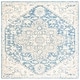preview thumbnail 24 of 67, SAFAVIEH Handmade Micro-Loop Nuriye Medallion Wool Rug 3' Square - Blue/Ivory - Square