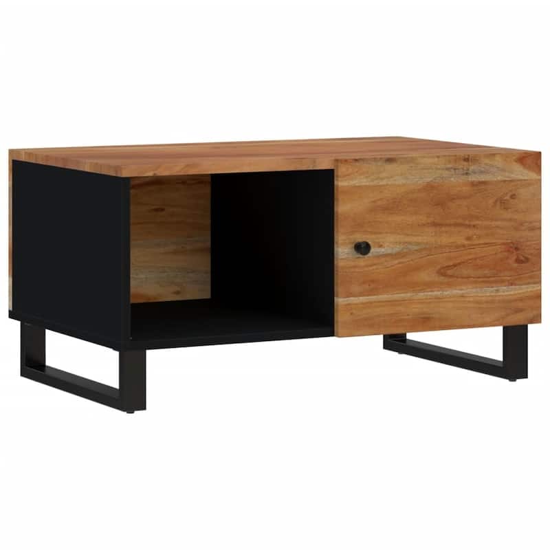 vidaXL Coffee Table 31.5"x19.7"x15.7" Solid Wood Mango&Engineered Wood