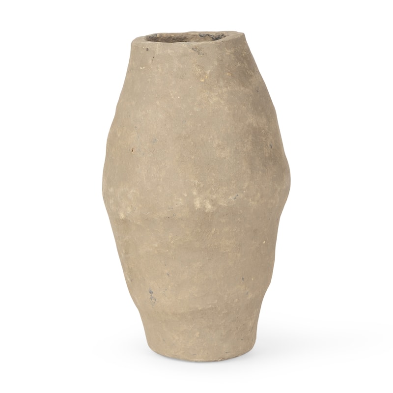 Rundal Small Grey Paper Mache Vase - Grey - Small
