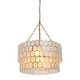 preview thumbnail 15 of 18, Two-Tier Capiz Honeycomb Chandelier - 20.0"L x 20.0"W x 12.0"H