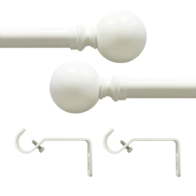 Buono II Morgan Antique White Decorative Rod & Finial 28-120