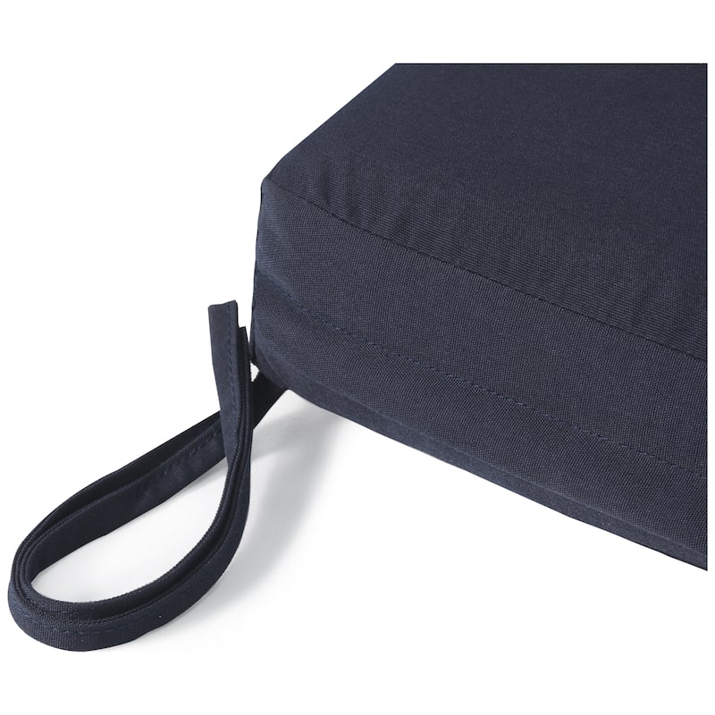 Fading Free All Weather Outdoor Patio Seat Cushions (Set of 2) - Without Welt