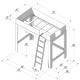 preview thumbnail 10 of 36, Mid-Century Modern Twin High Loft Bed