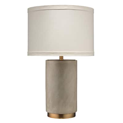 Jamie Young Mortar Cement Table Lamp with Linen Shade