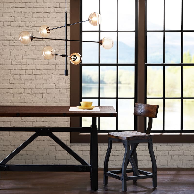 INK+IVY Cyrus 6-Globe Light Architectural Metal Chandelier