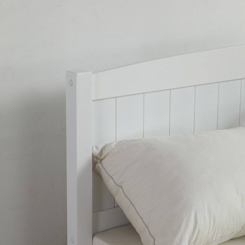 Full Size Solid Wood Bed Frame White