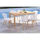 Option White Sidechair - Wood Legs