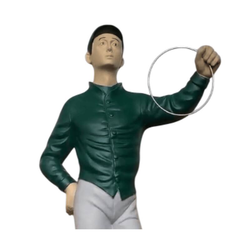 Classic Lawn Jockey Green Shirt Garden Statue