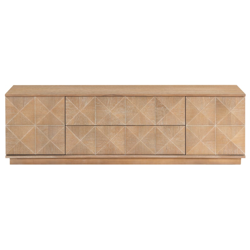 SAFAVIEH Couture Patty 4 Door Wood Media Stand - 63"W x 17"D x 19"H