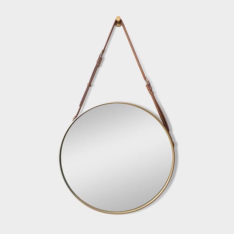 Goodrich 36" High Sling Mirror - Round 24" Diameter - Gold