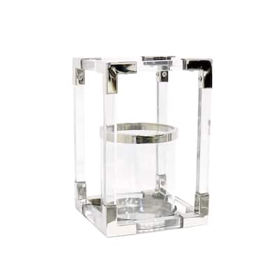 Pasargad Home Soren Stainless Steel & Lucite Lantern