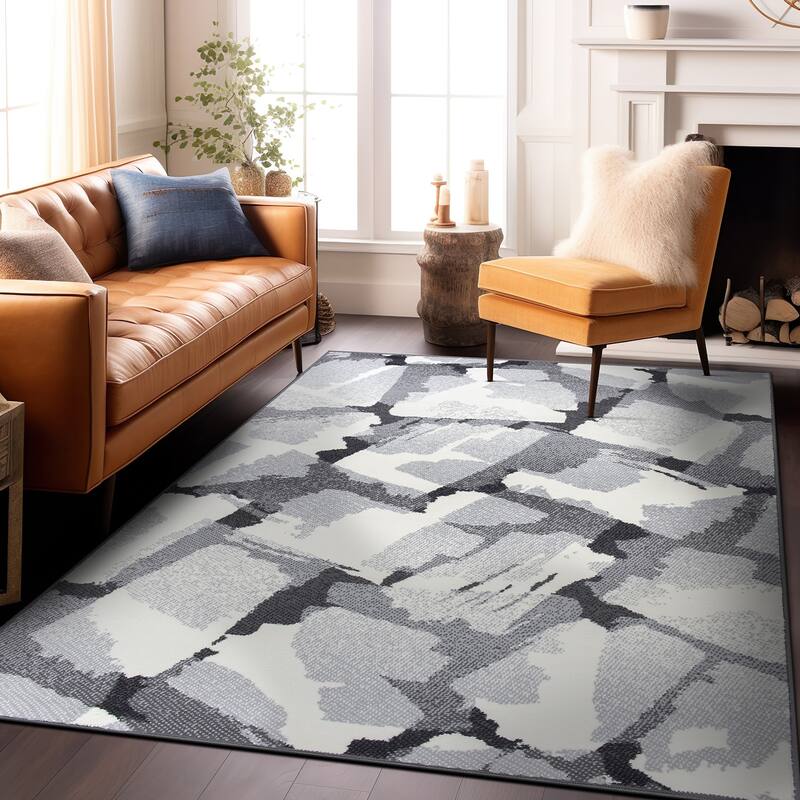World Rug Gallery Contemporary Abstract Design Area Rug