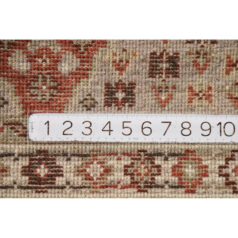 Geometric Heriz Serapi Indian Foyer Rug Handmade Wool Carpet - 2'10"x 5'4"