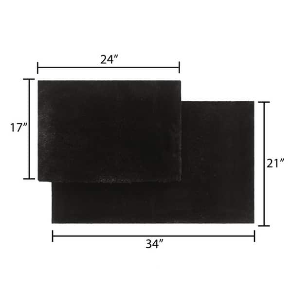 dimension image slide 2 of 5, Chesapeake Luxury Microfiber Bath Rug Set 20”X32” 23”X39”