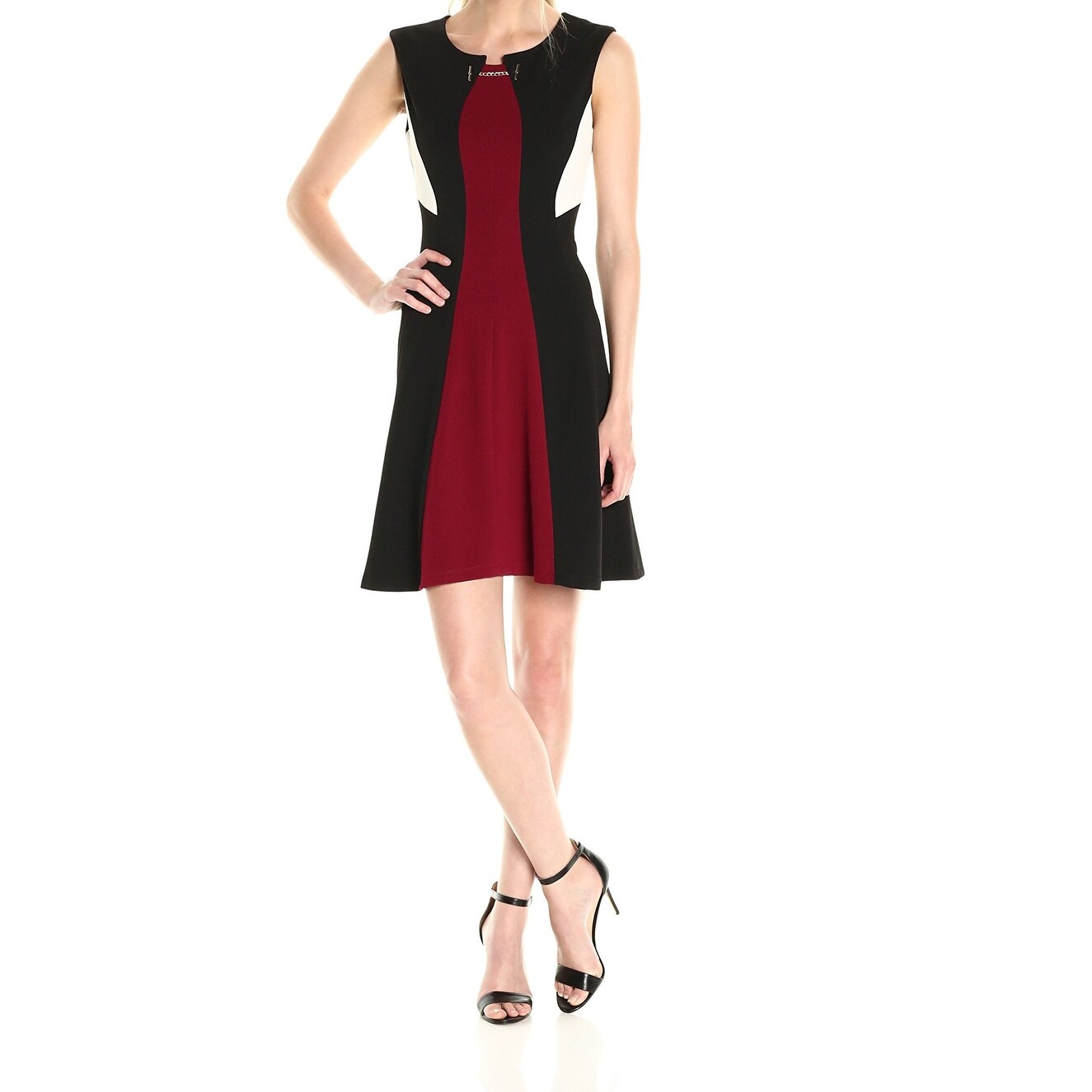 sandra darren black and white dress