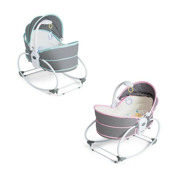 Shop Gymax 5 In 1 Portable Baby Rocking Bassinet Multi Functional
