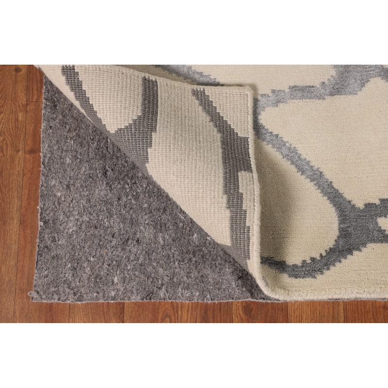 All-Over Abstract Modern Area Rug Handmade Wool Carpet - 7'11"x 9'9"