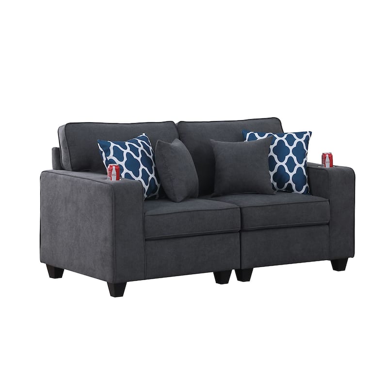 Linen Upholstered Loveseat