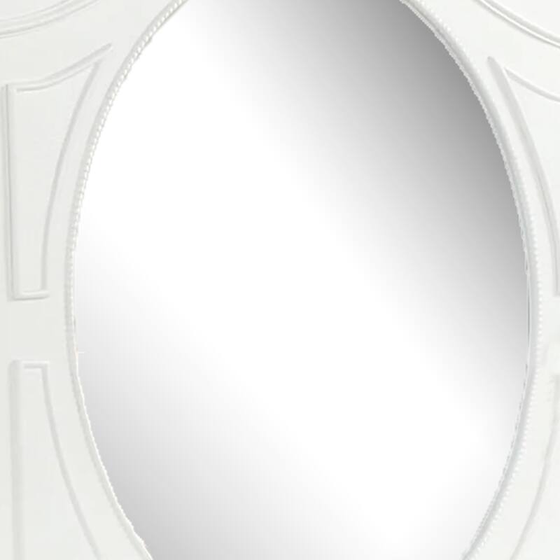 Calpan Dresser Mirror, Modern White Solid Wood Frame, 38x40