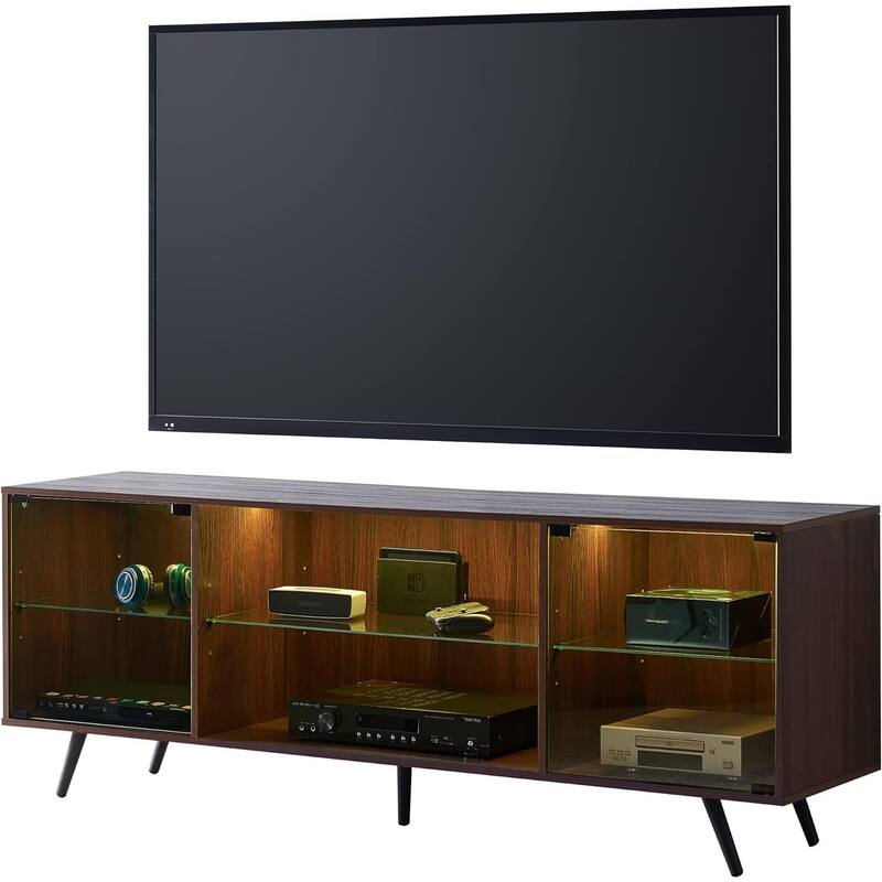 Modern TV Stand for TVs up to 75 Inch with LED Lights