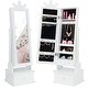 preview thumbnail 6 of 8, 2-in-1 Kids Play Jewelry Armoire with Full Length Mirror and Drawers - 13.5" x 12" x 44.5" (L x W x H) White