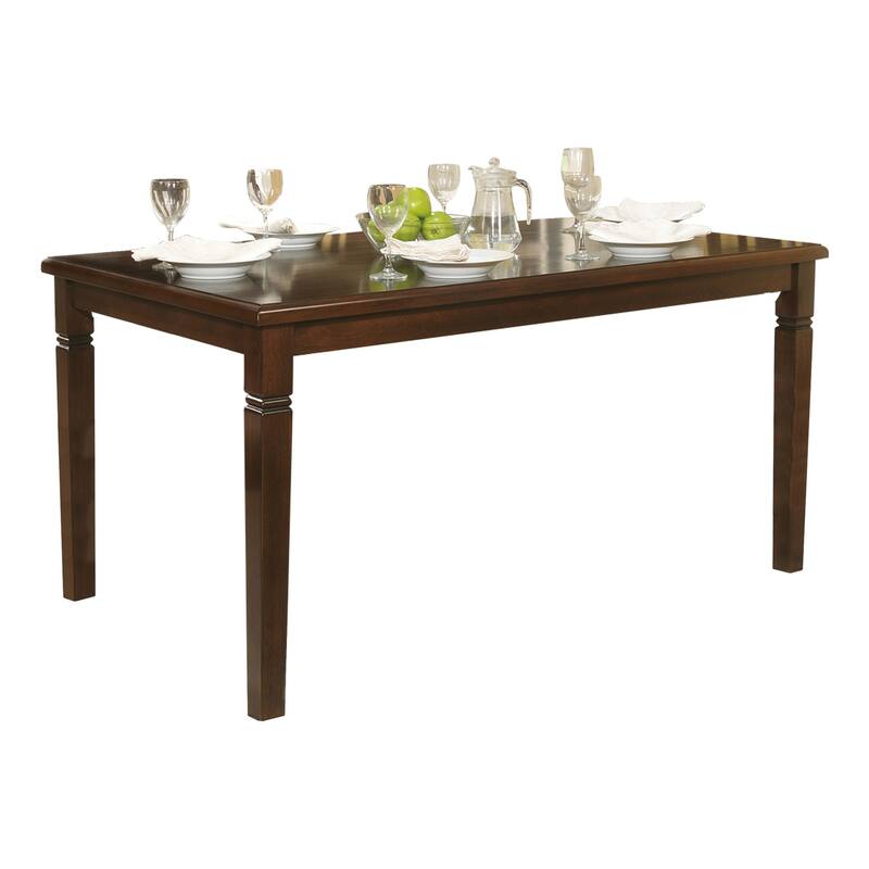6 Pcs Dining Room Furniture Set, Wooden Kitchen Dining Table Chair Set with Rectangular Table, Bench and 4 Side Chairs