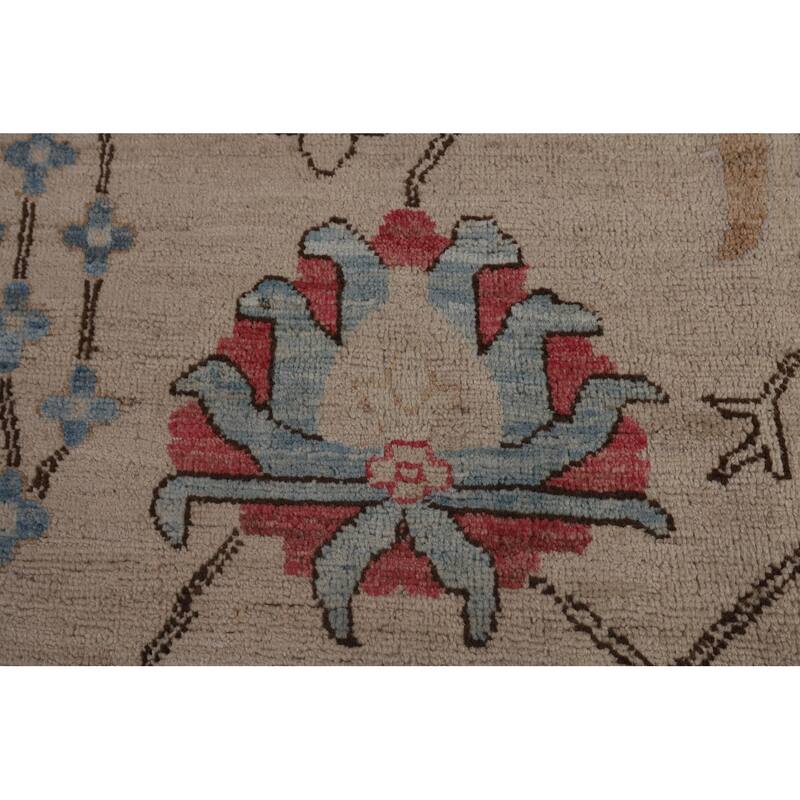 Vegetable Dye Oushak Oriental Large Area Rug Handmade Wool Carpet - 9'11"x 13'10"