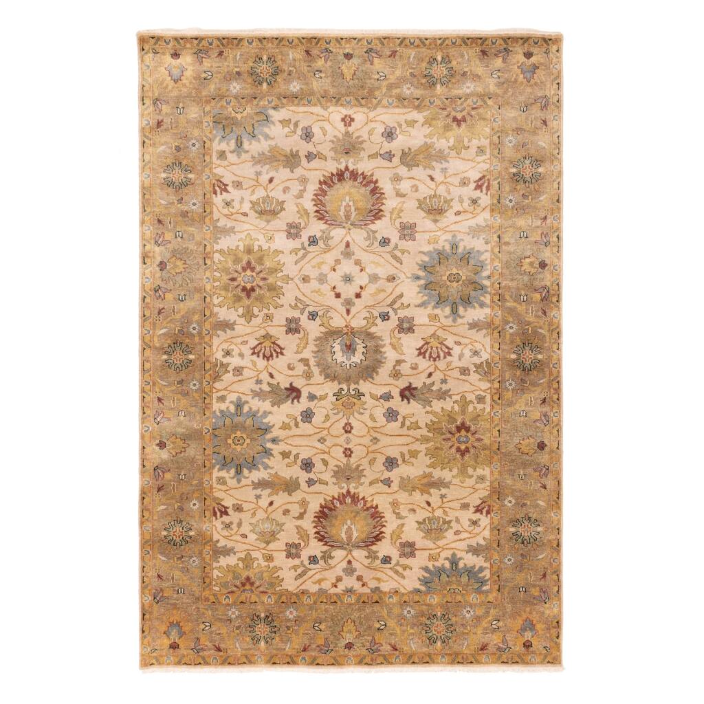ECARPETGALLERY Hand-knotted Jules Serapi Ivory Wool Rug - 5'11 x 8'11