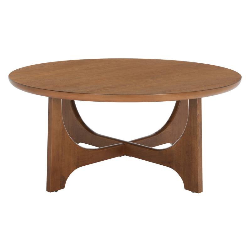 SAFAVIEH Couture Sasha Wood Round Coffee Table - 40 in. W x 40 in. D x 18 in. H