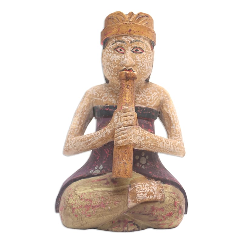 Novica Handmade Morning Healing Wood Statuette