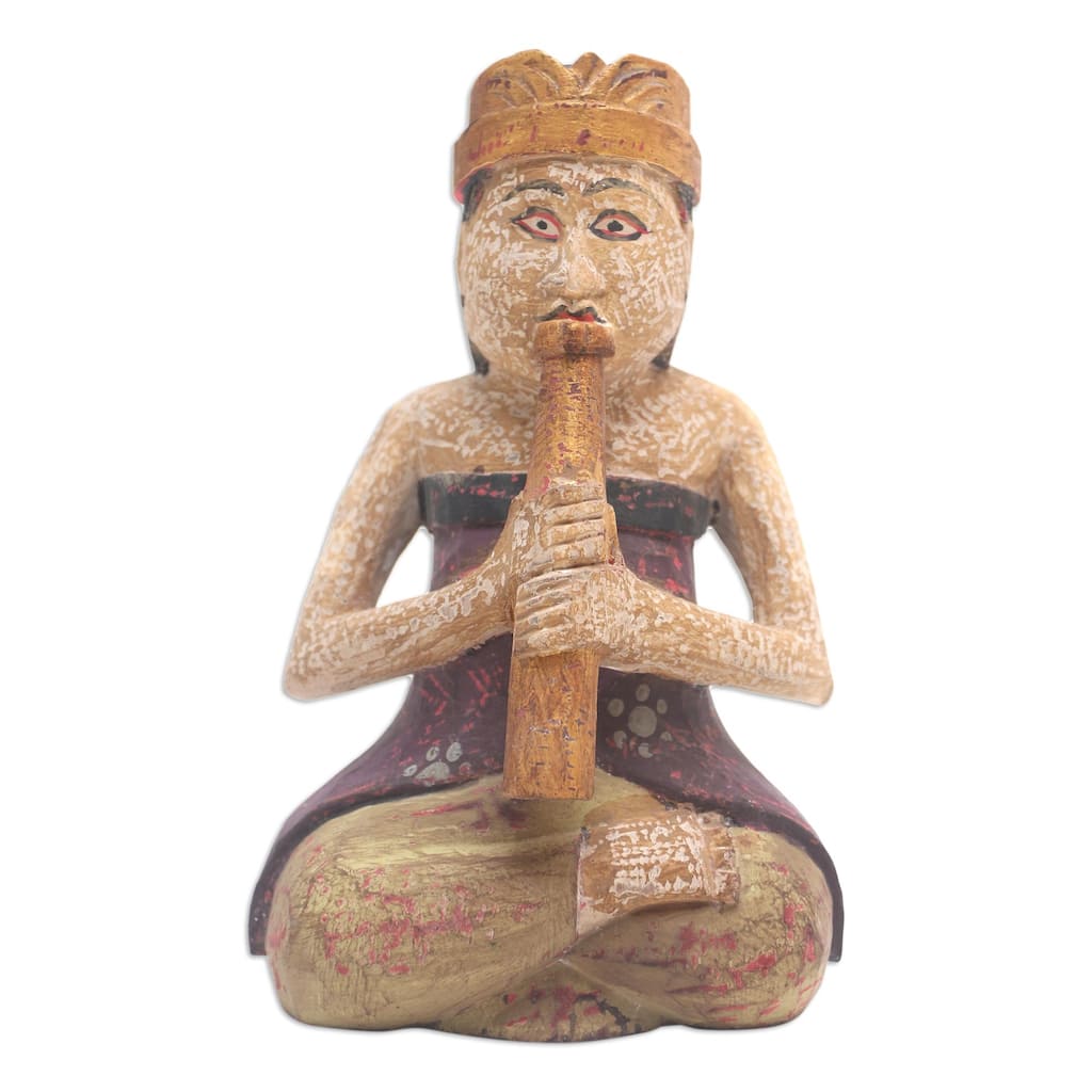 Novica Handmade Morning Healing Wood Statuette