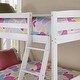 preview thumbnail 10 of 8, Wooden Twin over Twin Bunk Bed with Angled Ladder