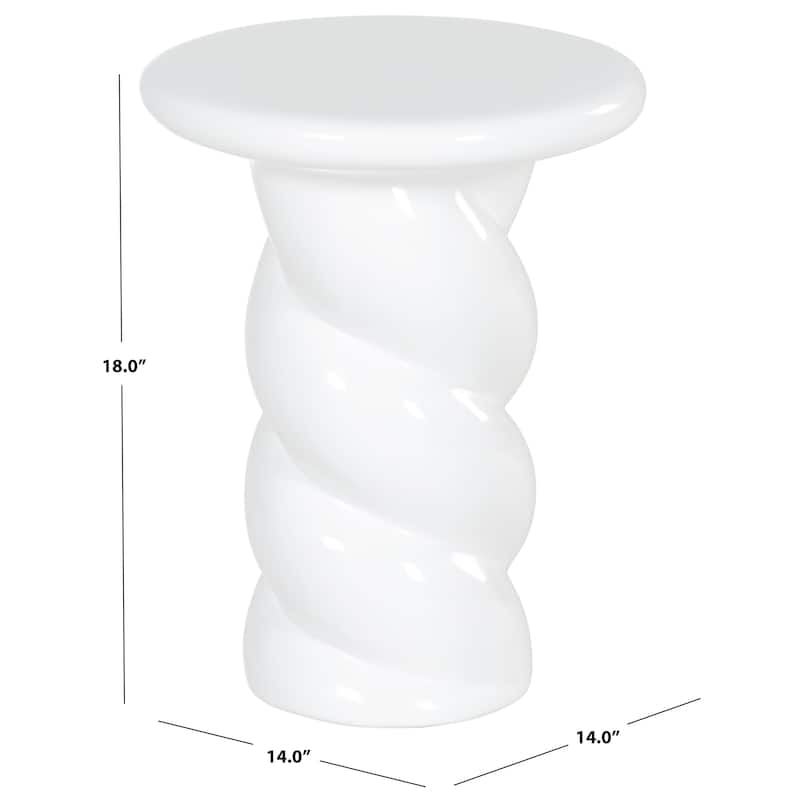 SAFAVIEH Couture Noelly Concrete Accent Table - 14"W x 14"D x 18"H