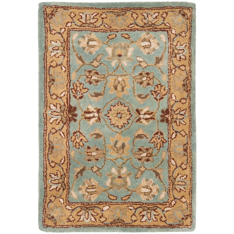 SAFAVIEH Handmade Heritage Arlete Traditional Oriental Wool Rug - 2'3" x 4' - Blue/Gold