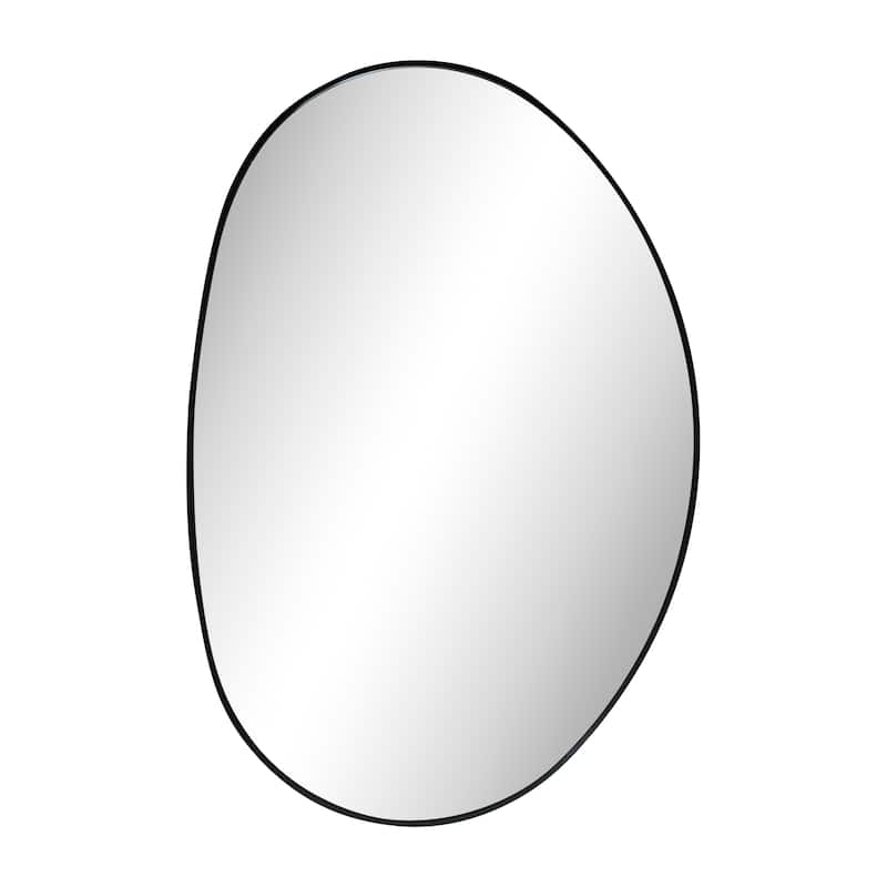 JONATHAN Y Aurelia Medium Irregular Oval Metal Framed Wall Mounted Mirror - 36 H x 24 W x 1.08 D