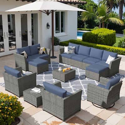 XIZZI 13-piece Outdoor Patio Furniture Conversation Set
